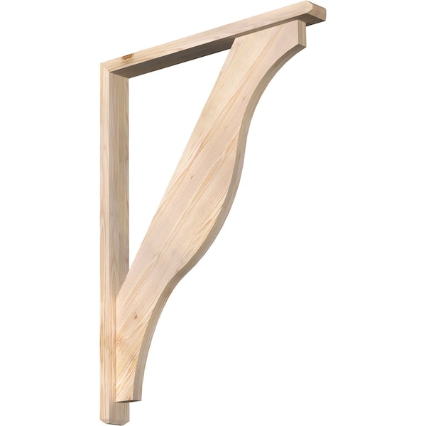 Ekena Millwork Funston Craftsman Smooth Bracket w/ Offset Brace, Douglas Fir, 3 1/2"W x 32"D x 44"H BKT0402X32X44FST04SDF - main